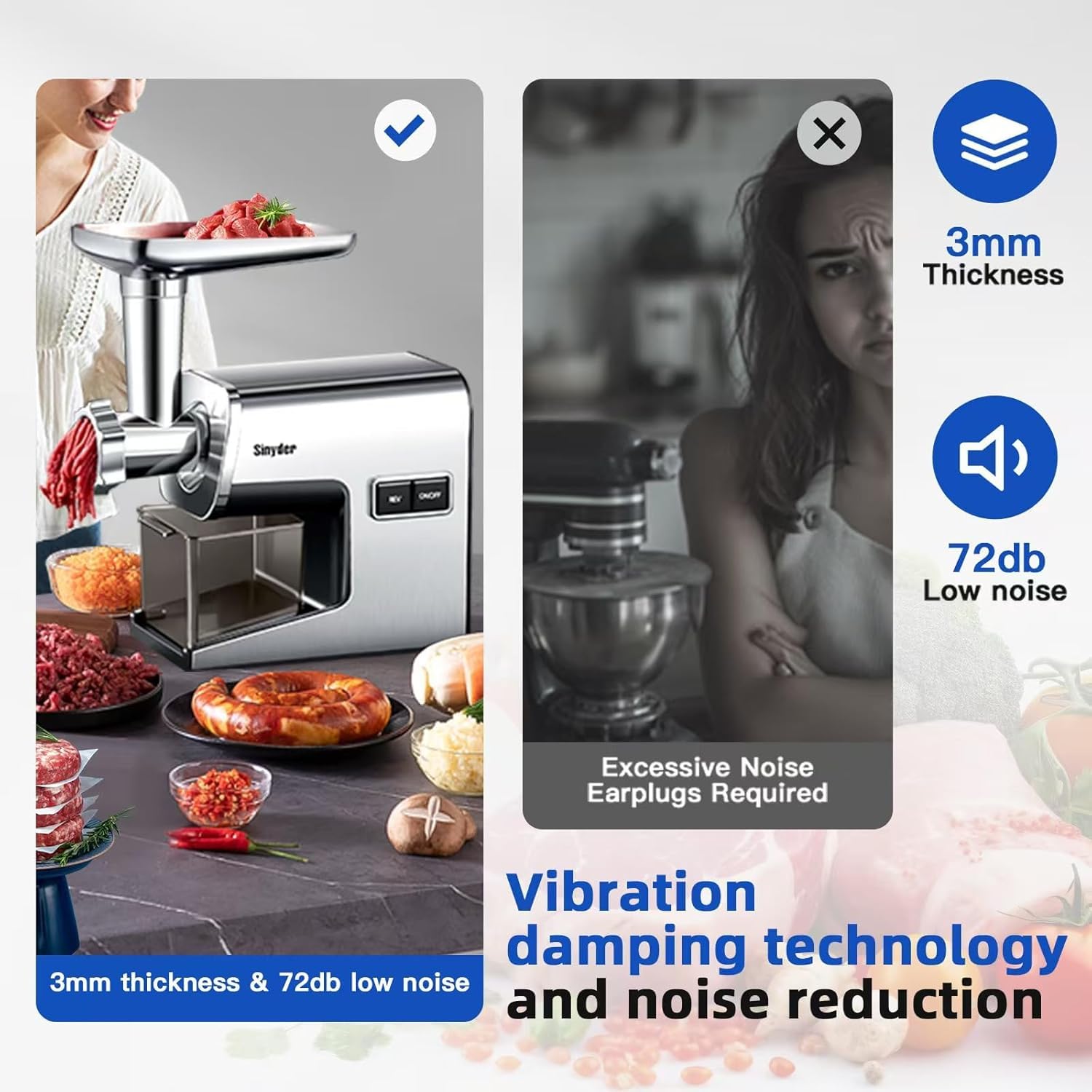 Amazon.com: Sinyder Electric Meat Grinder,3000 Max Heavy Duty